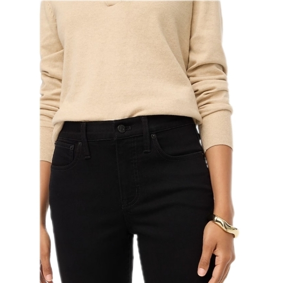 J Crew Factory Essential straight jean in all-day stretch in Black 28P NWT BT024 - Picture 3 of 12